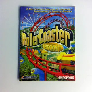 Manual original do jogo Roller Coaster Tycoon (para PC, em português)