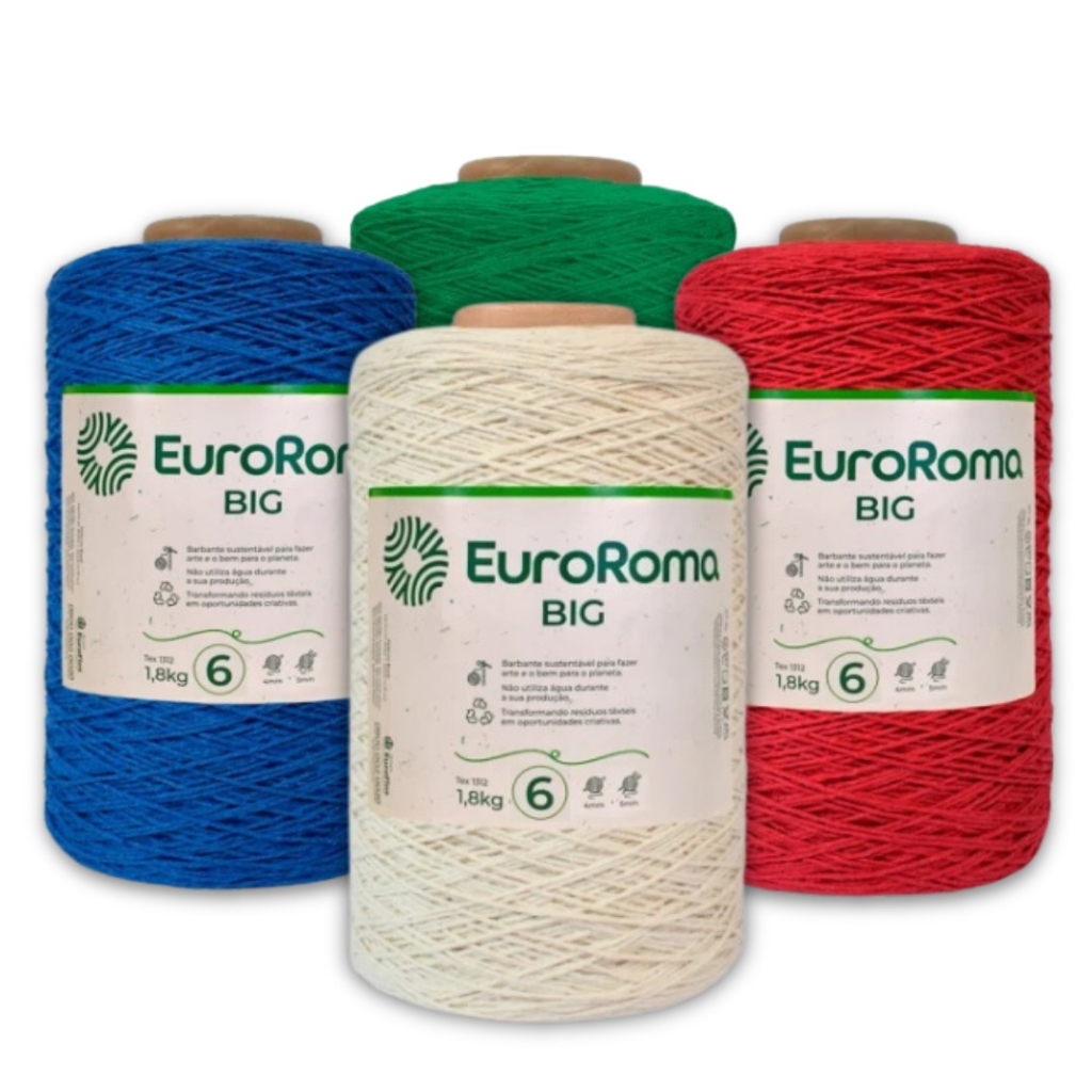 Barbante EuroRoma Big Cone 1,8kg Nr.6 | Shopee Brasil