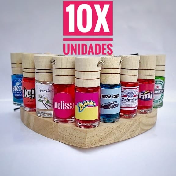 Kit Atacado 10 Unidades Cheirinho De Carro Aromatizador 10 ml Revenda
