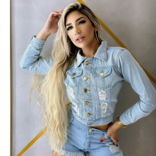 Jaqueta jeans best sale oversized feminina comprar