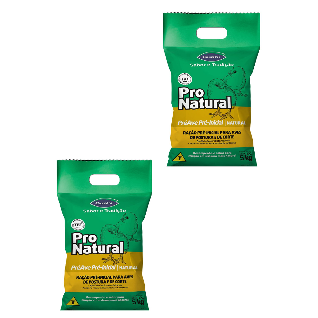 Kit 2 Ração PreAve Pré-Inicial Pintinho ProNatural 5 kg | Shopee Brasil