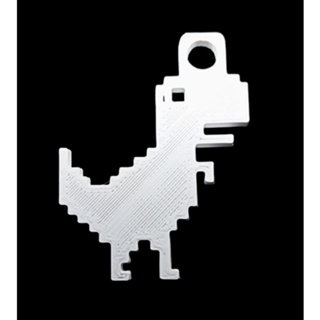 Chrome Dino Keychain