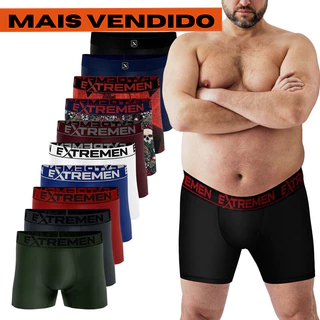 Kit 4 cuecas boxer microfibra XTREME Xgg plus size