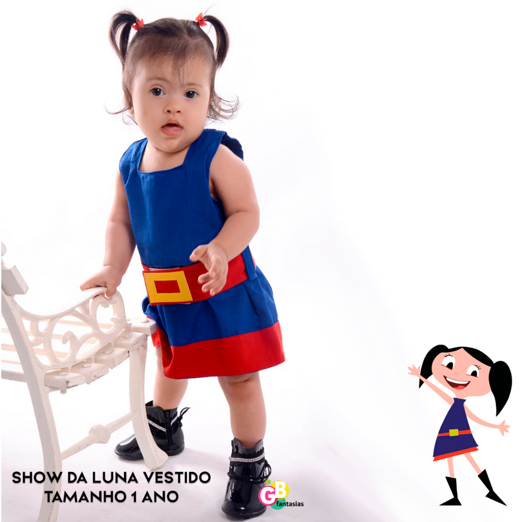 Vestido da hot sale luna 1 ano