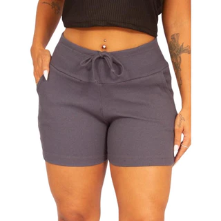 Kit 3 Short Feminino Cintura Alta Bermuda feminina Academia canelado