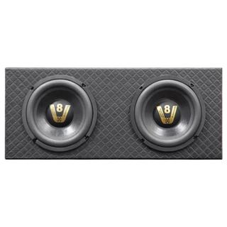 Caixa De Som Pequena Porta Mala 2 Subwoofer 8 Polegadas Grave Top