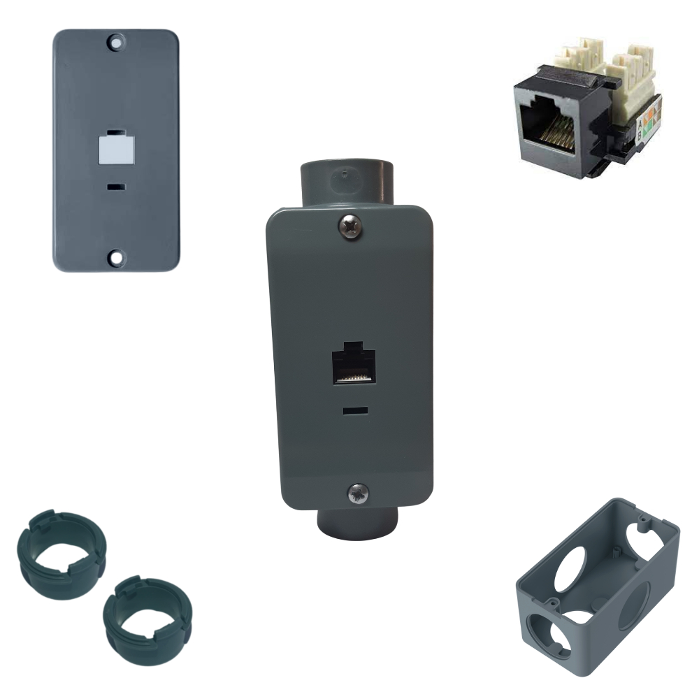 Kit Tomada Rj45 P/ Cabo De Rede + Condulete Pvc 4x2pol | Shopee Brasil
