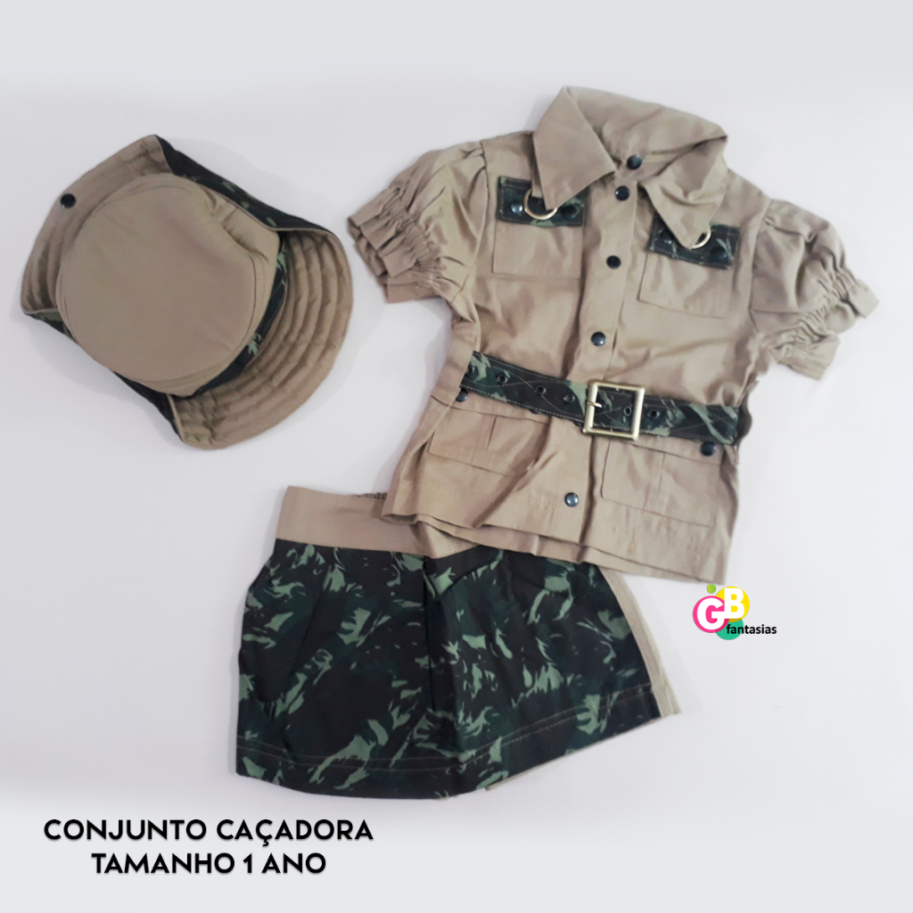 chapeu safari infantil 1 ano