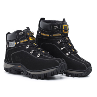 Bota industrial masculina impermeável com bico de aço da Caterpillar