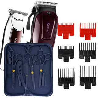 Kit 3 Tesouras Barbeiro Profissional Máquina Corte e Acabamento Maquina Cortar Cabelo