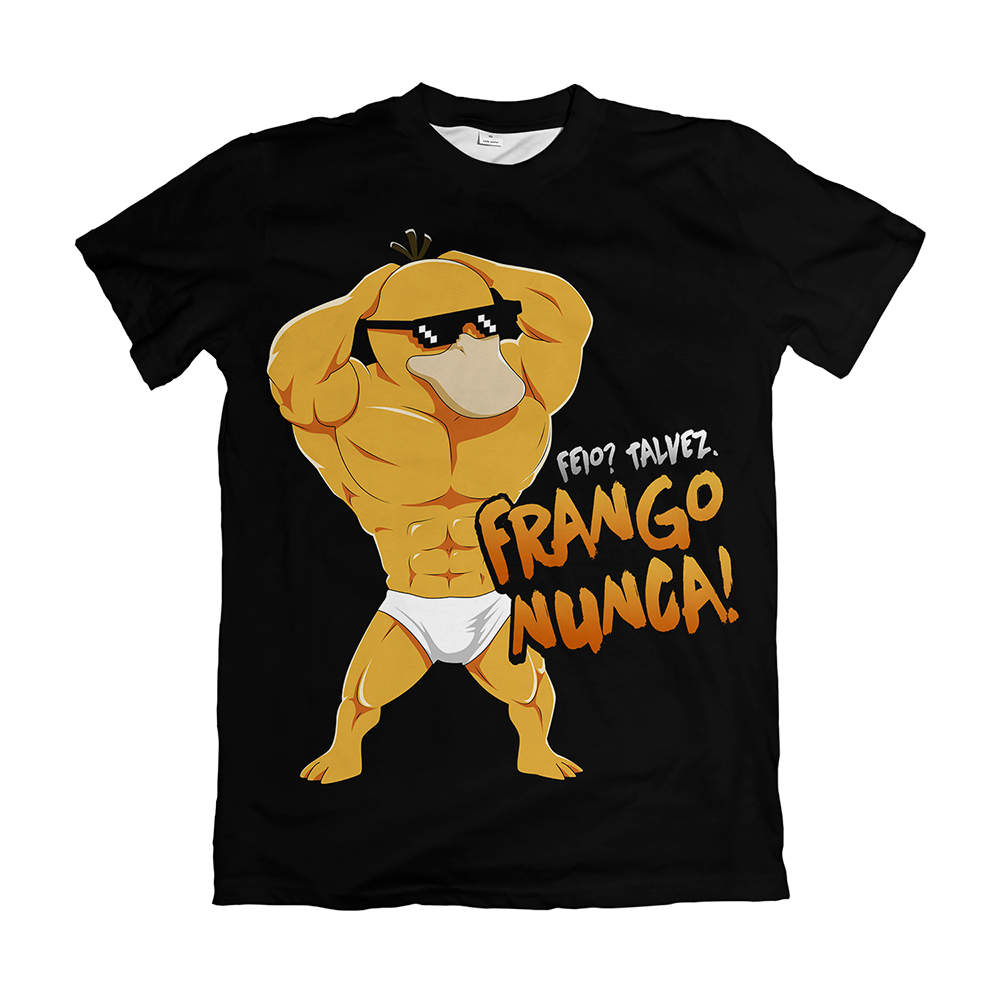 Camiseta Premium Academia Anime Pokemon - Frango Nunca Psyduck