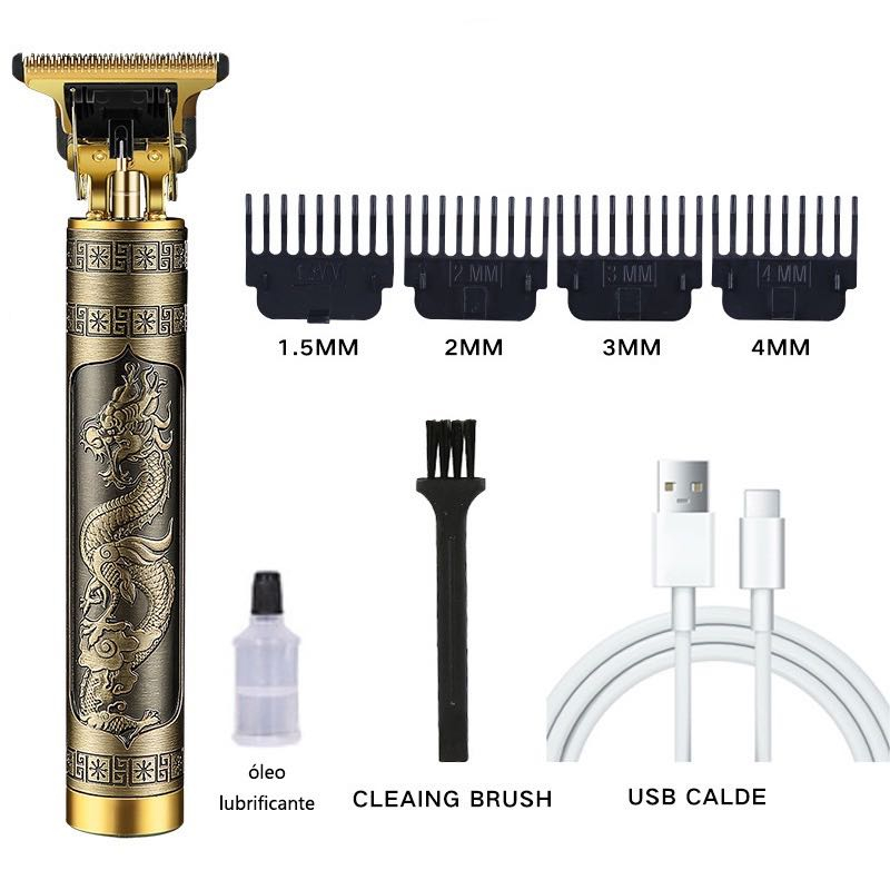 Maquina de Barbear cortar cabelo Aparador Profissional barbeador acabamento Sem Fio Portátil Potente