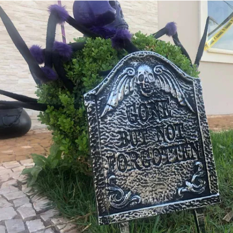 Lápide Rip Halloween Plástica Decoração Festa Halloween