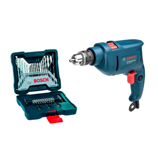 Furadeira De Impacto Bosch GSB 450 RE STD 220V 450W + Kit de Pontas e Brocas X-Line 33 Peças
