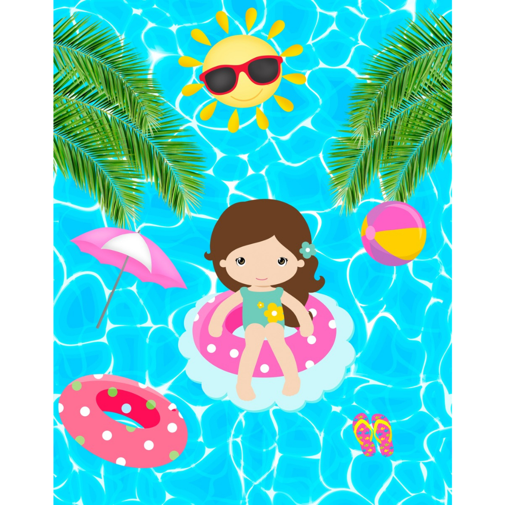 Painel Lateral Tecido Sublimado 3D 2,20x1,50 Pool Party | Shopee Brasil