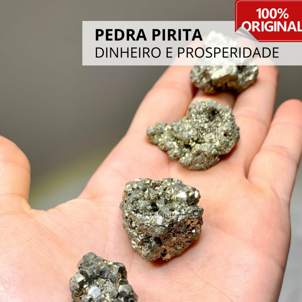 Pirita Pedra Prosperidade e Dinheiro | Shopee Brasil
