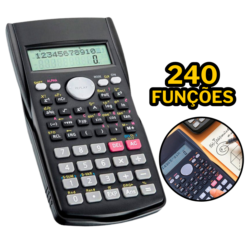 Calculadora Cientifica SC82P 240 Funções - PAPELARIA LUMIVALE