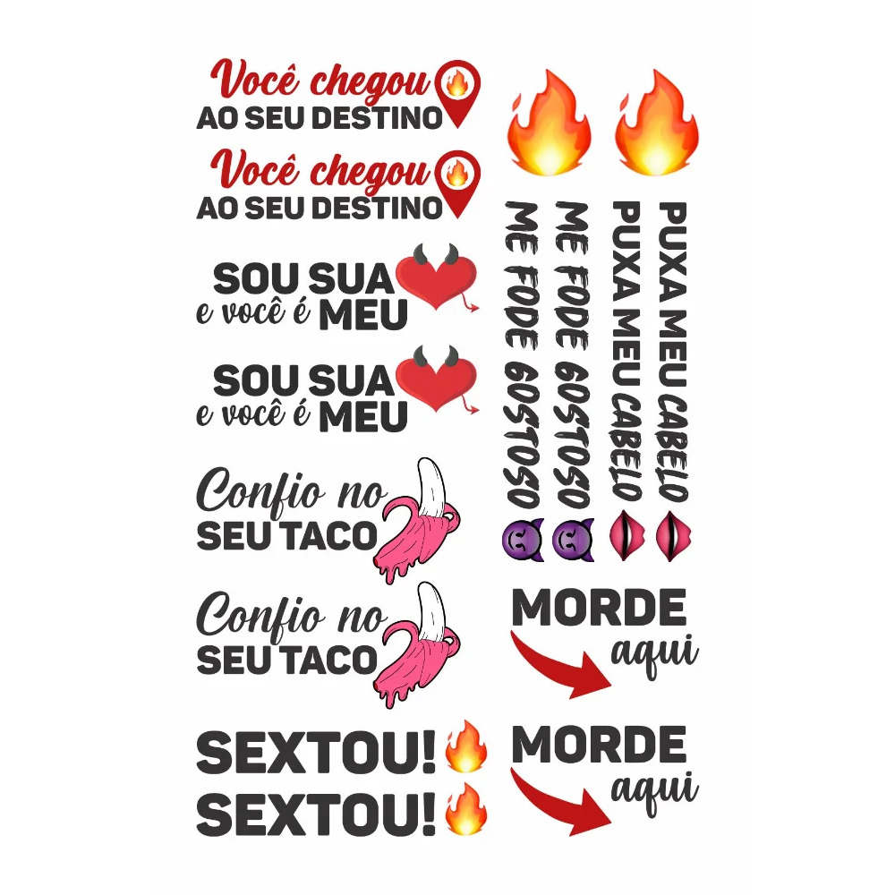125 Tatuagem Intima Temporária Sexy para Pós Depilação SEX SHOP | Shopee  Brasil