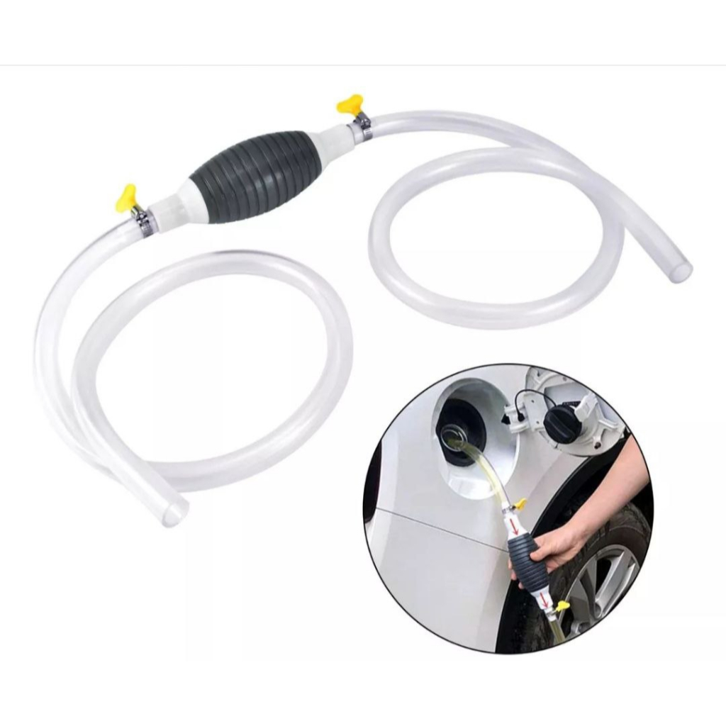 Bomba Sucção Manual Transferência Óleo Etanol Água Gasolina Abracadeira Borboleta 4 Pcs