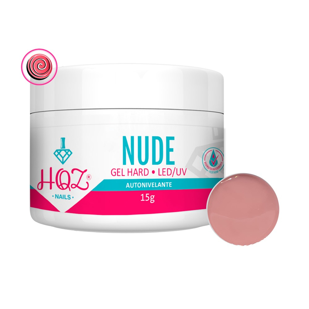 Gel Hqz Nude 15g - Gel Para Unha Hqz Nails Pote Pequeno