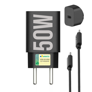Carregador de celular PD Power Delivery Turbo com cabo Tipo C Tipo C alta potencia