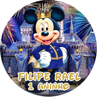 Adesivos do Mickey realeza 4cm x 4cm ou 5cm x 5cm SEM RECORTE.