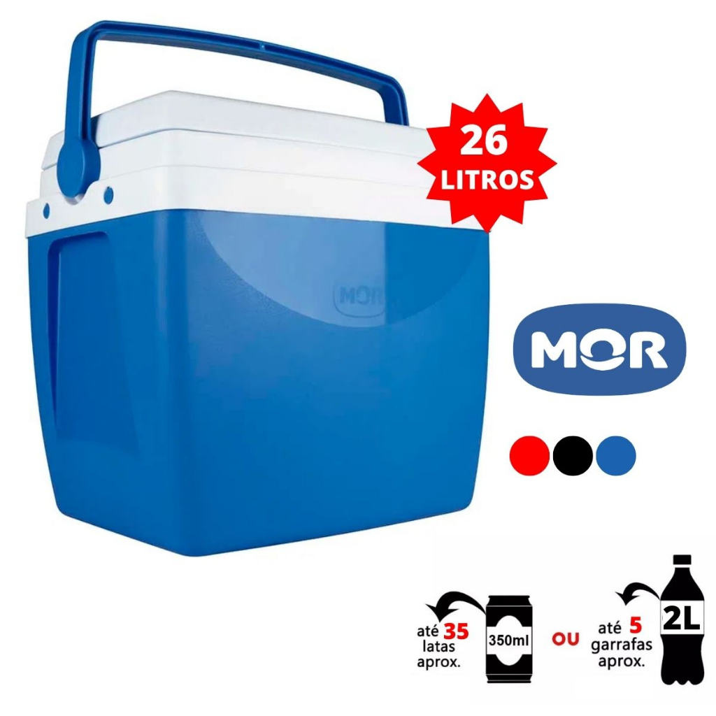 Caixa Térmica Cooler 26 Litros Mor Preta