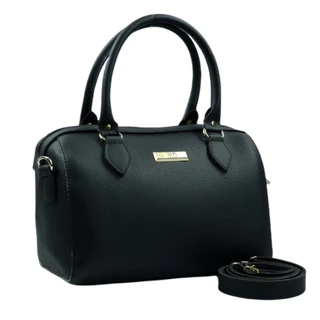 Bolsa Baú Feminina Com Alça De Mão Tiracolo Regulável E Detalhes Em Metais Reforçados
