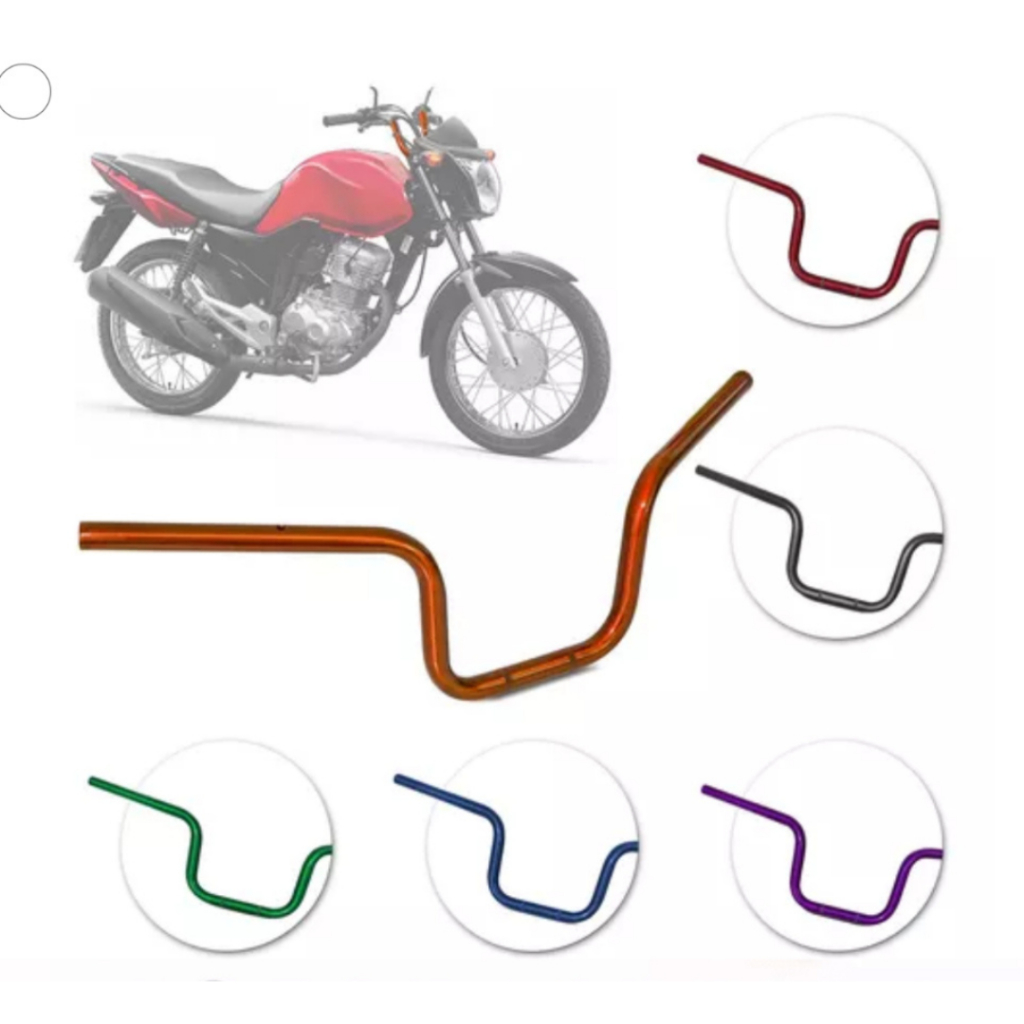Guidão Colorido Esportivo Estilo D Brake Moto Cg Start Titan Fan Envio Hoje