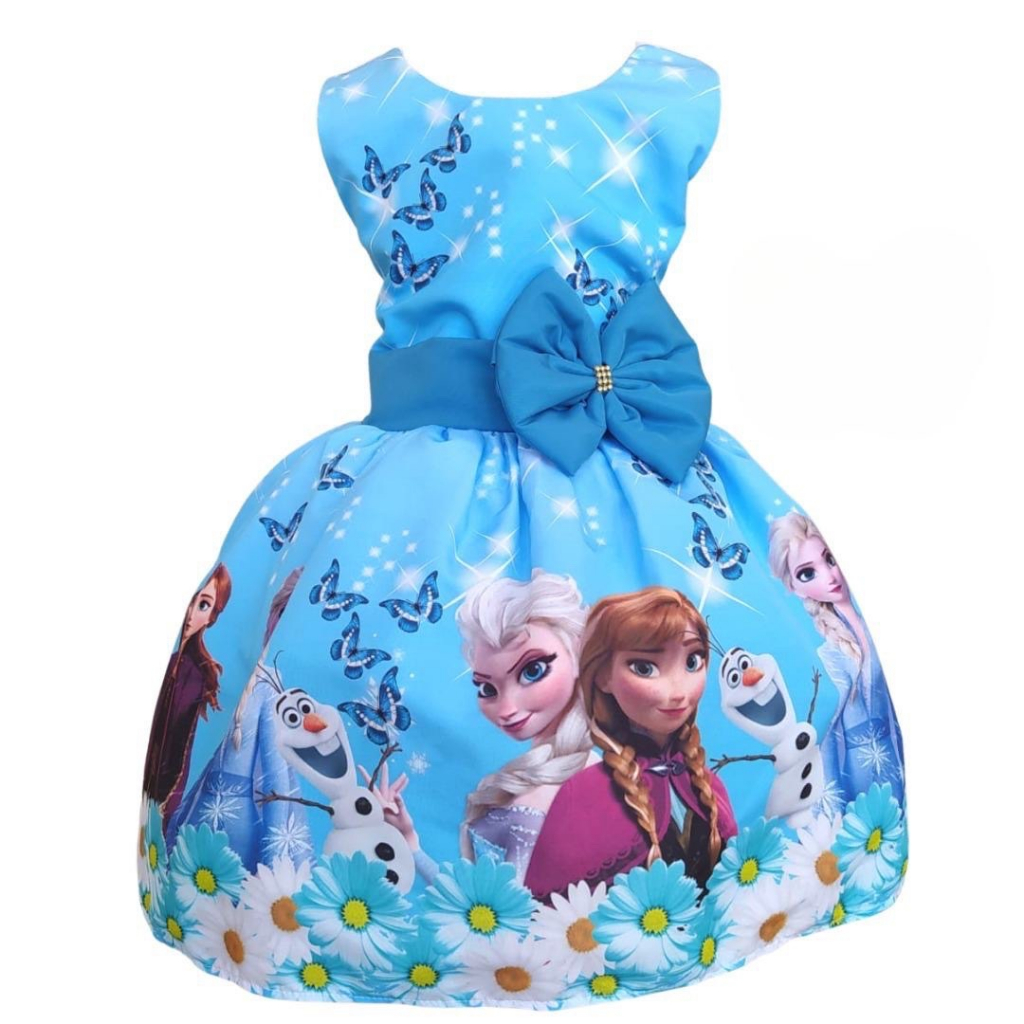 vestido frozen em Promoção na Shopee Brasil 2023