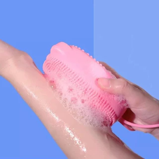 Esponja Bucha De Silicone Com Porta Sabão Escova Para Banho