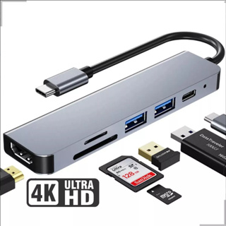 Hub Adaptador 6X1  Para Macbook Pro Air Thunderbolt Usb C USB 3.0 Com Hdmi 4k