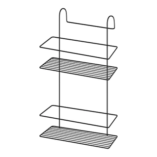 Suporte Para Shampoo Duplo De Box Aramado Aramado Preto Pluglar