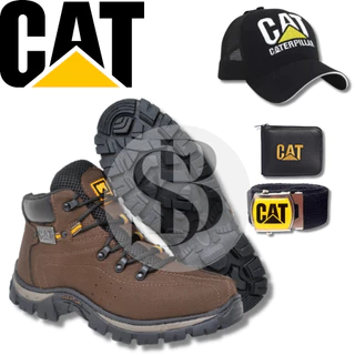 Bota Coturno Adventure Caterpillar Original + Cinto + Carteira + Boné Oferta