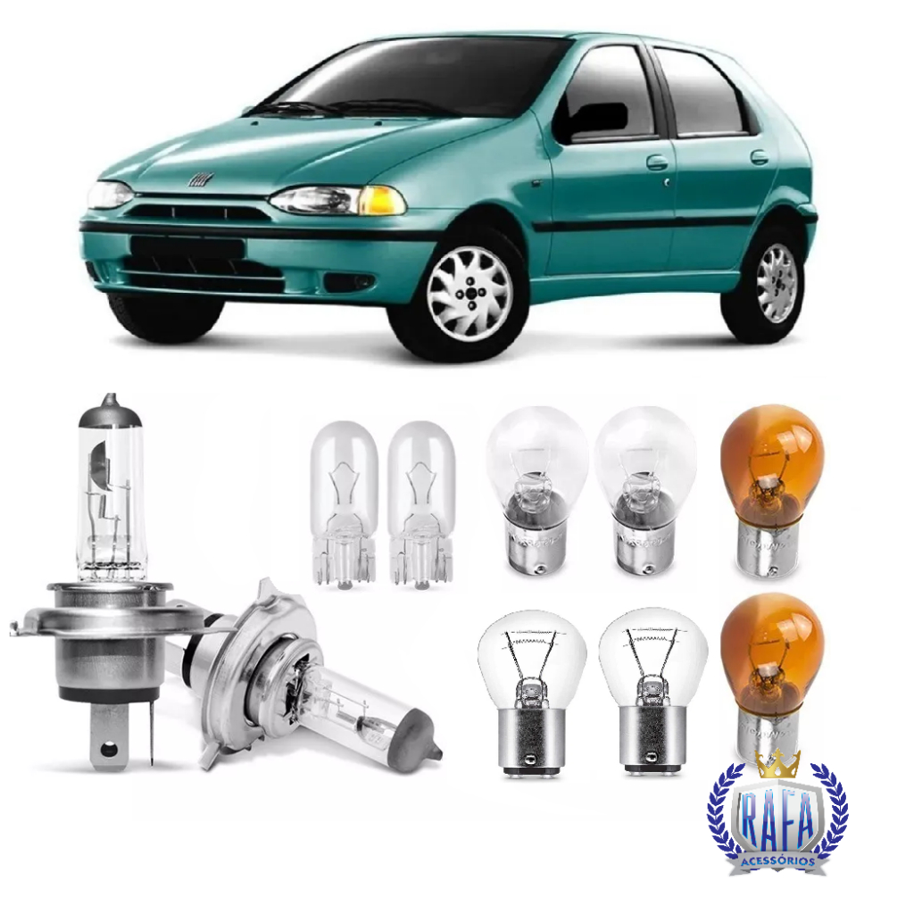 Kit Lâmpada Farol Lanterna Palio 1996 97 98 99 00 FOCO SIMPLES | Shopee ...
