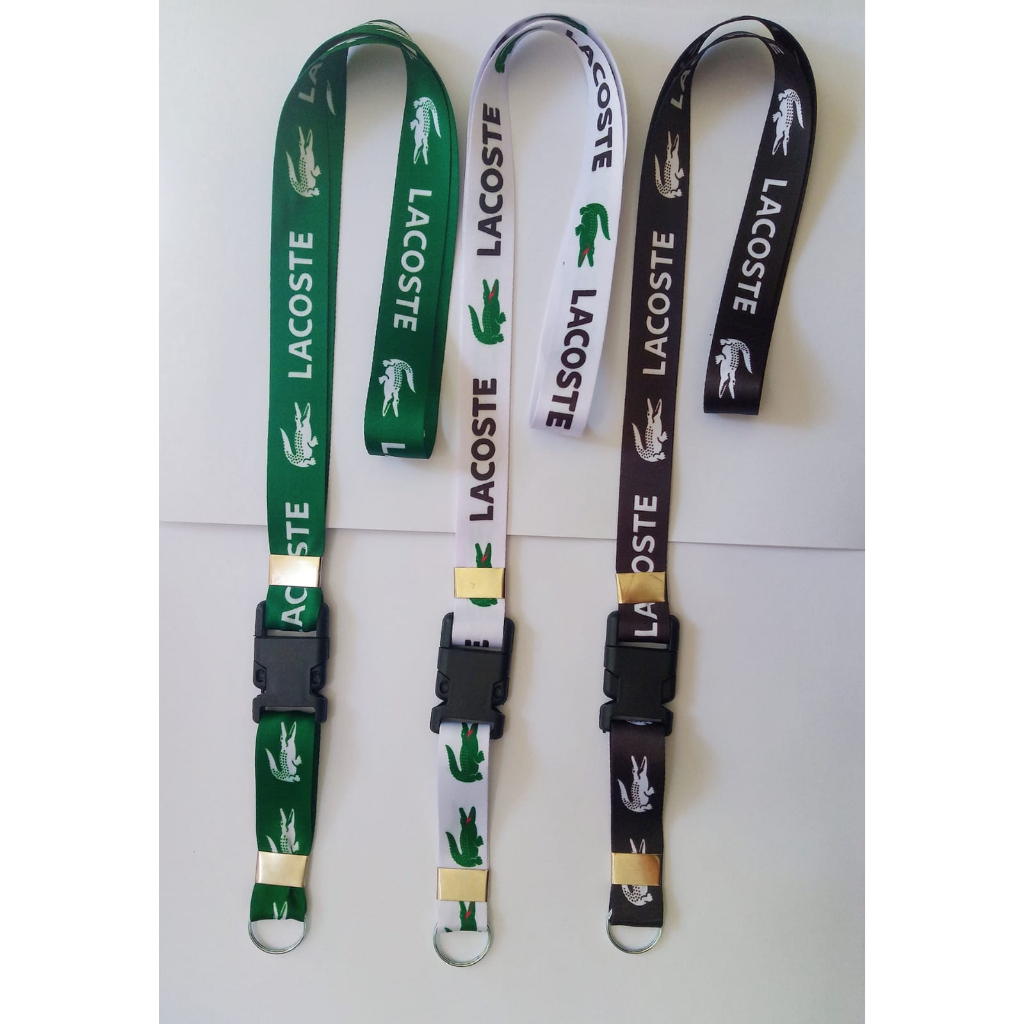 Cordão Chaveiro 21mm ( LACOSTE ) C/Argola + Engate Tic-Tac | 1 unid.