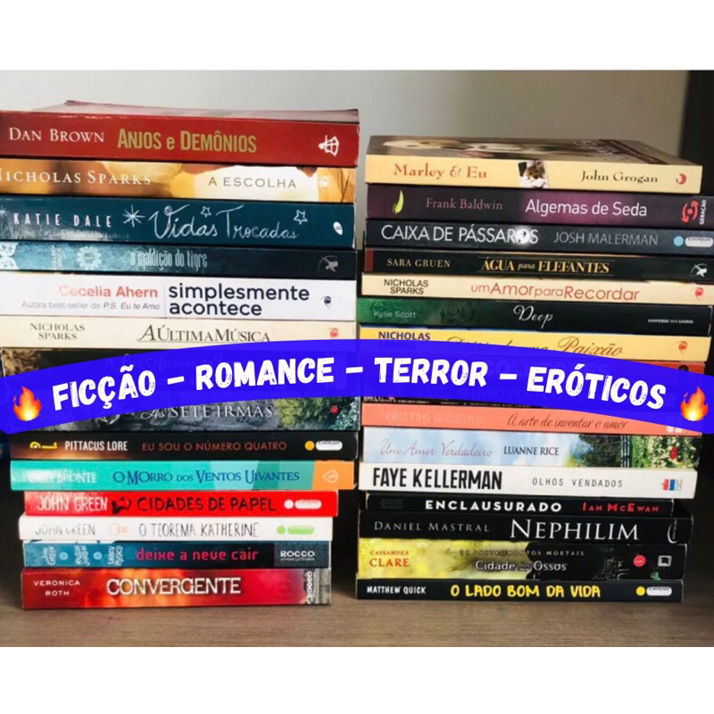 Sebo de Livros Usados e Seminovos: Romance Ficção Terror Eróticos ...