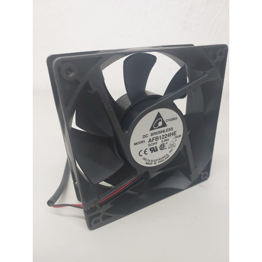 Cooler Fan Delta 24v 0,36a 120x120x38mm Modelo Afb1224HE 2 Fios 3000RPM ...