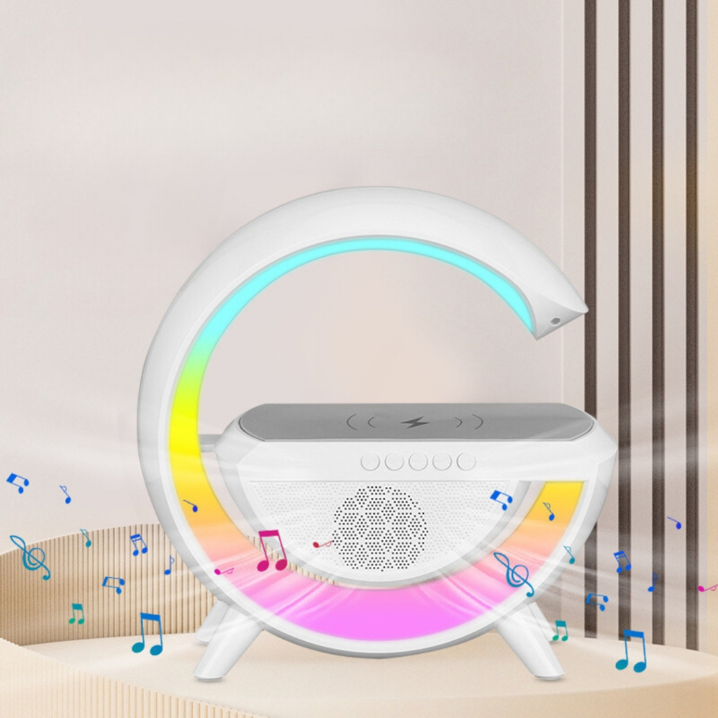 Carregador Inteligente De Alto-Falante G-Speaker Bluetooth Sem Fio De 15W Luz Nocturna LED Carregamento Rápido