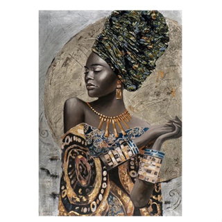 Quadro decorativo Mulher Africana 110x80cm Sala Quarto Luxo