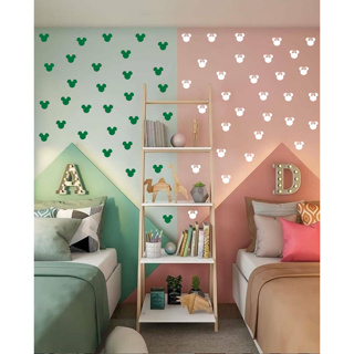 Adesivo 111 Cabeça Mickey e Minnie DUAS CORES LEIA TODO ANÚNCIO Barato, parede, sala, quarto, cozinha, decoração criança kids vidro carro