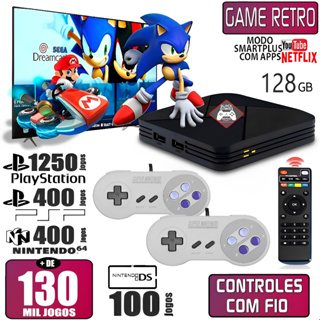 Video Game Retro Super 128GB 130.000 Mil jogos + 2 Controles sem fio Envio  Imediato!