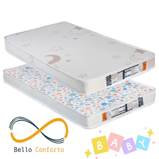 Colchão de Berço Mod Americano 70x1,30x10 Premium em Malha Alto padrão Baby BelloConforto