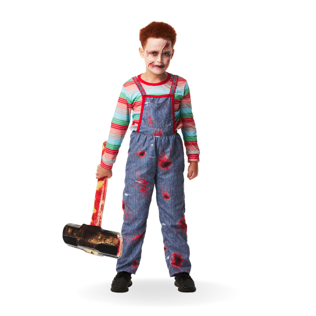 Fantasia Boneco Assassino Halloween Infantil Chucky Brinquedo Cosplay Criança Carnaval