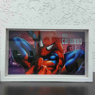 QUADRO COFRE VIDRO - HOMEM ARANHA