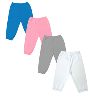 KIT 2 Calças Mijão Bebê Lisas Com Pé Reversível Mafessoni enxoval
