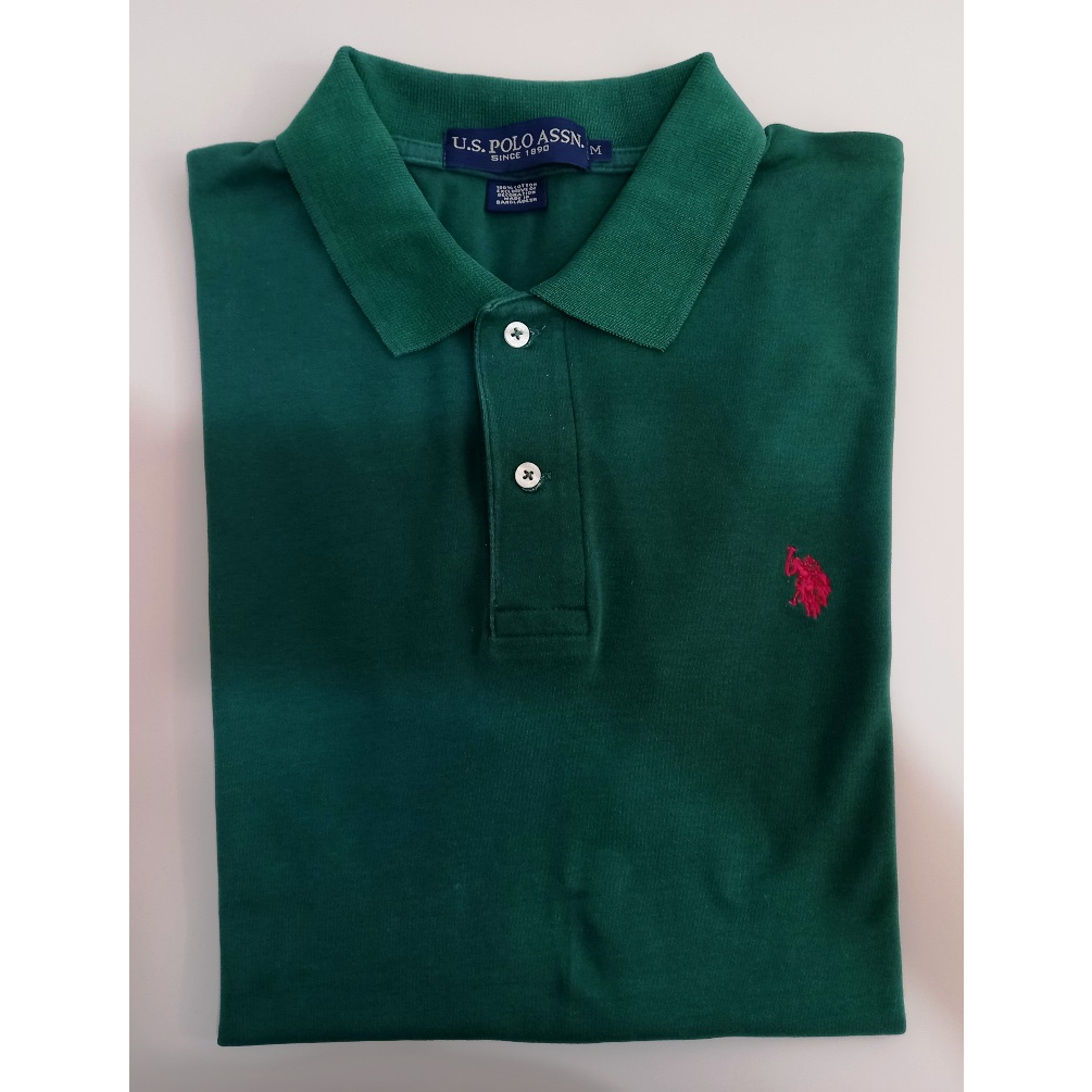 Camisa Polo U.s. Polo Assn. Verde Original Tamanho M (Grande