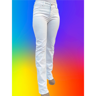 Calca Branca Feminina Skinny Cós Alto Com Lycra Levanta Bumbum Moda