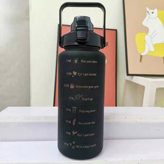 Garrafa Squeeze PRETO 2L  Adesivos 2D e 3D Academia Escola Treino Antivazamento