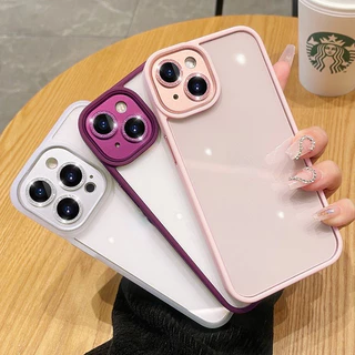 Capa Transparente De Cristal Com Lente Para iPhone 14